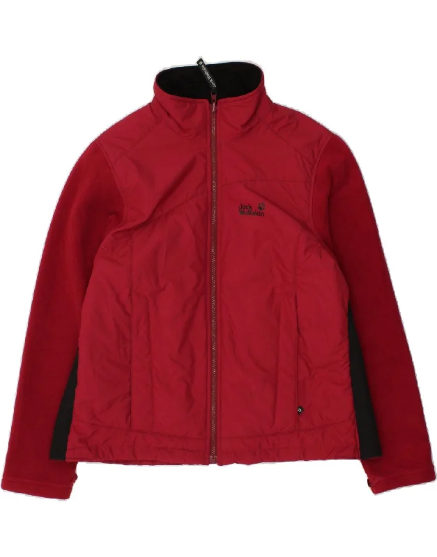 JACK WOLFSKIN Womens Windbreaker Jacket UK 18/20 XL Red Colourblock