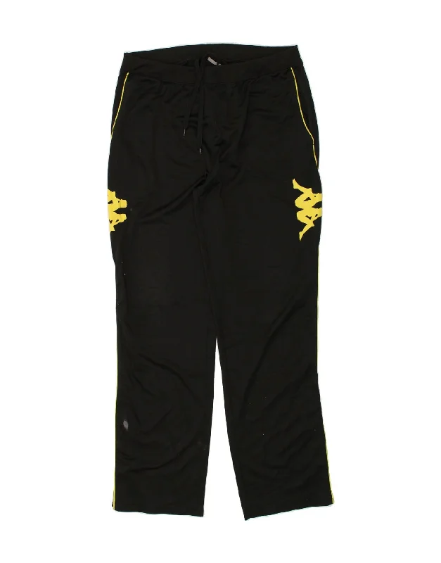 KAPPA Womens Graphic Tracksuit Trousers 2XL Black Polyester