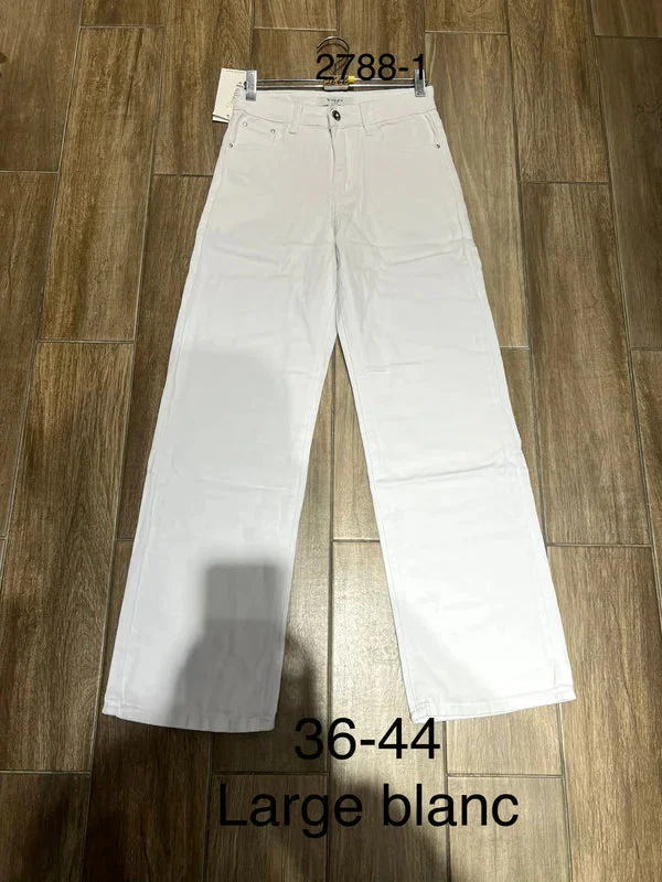 Nancy White Wide Leg Jeans