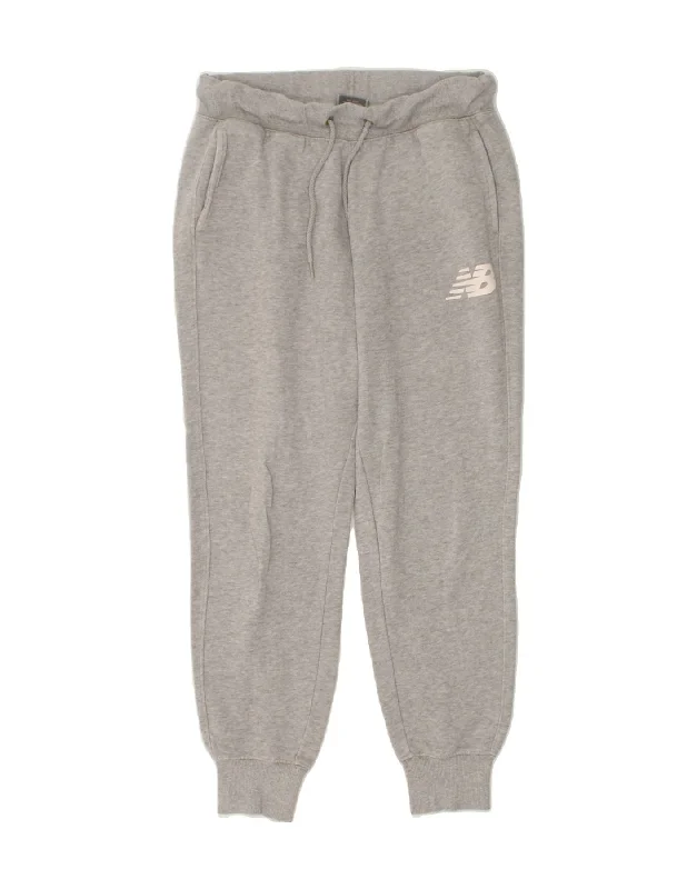 NEW BALANCE Womens Tracksuit Trousers Joggers UK 10 Small Grey Cotton