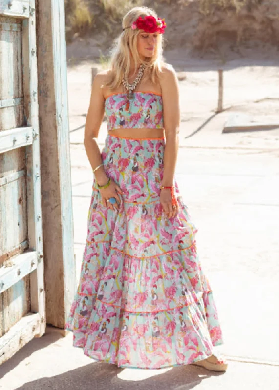 Place du Soleil long maxi skirt