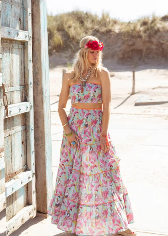 Place du Soleil long maxi skirt