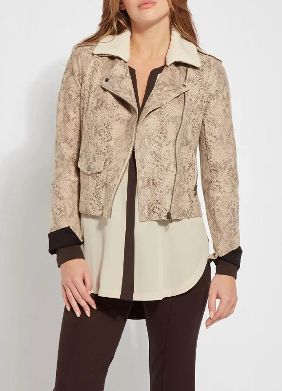 Rosalind Detachable Collar Jacket In Tan