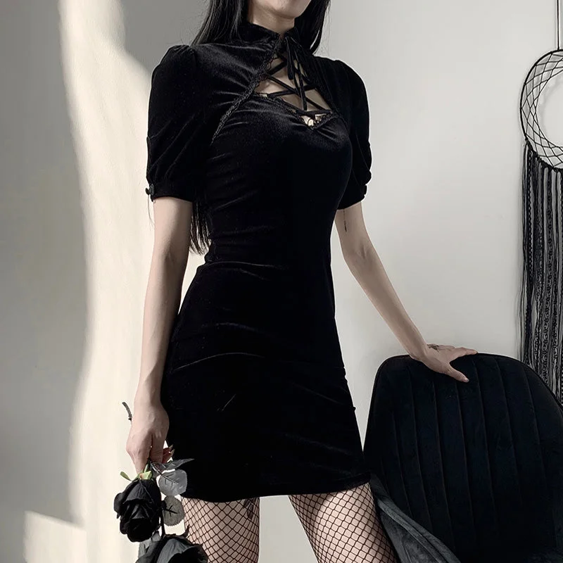 Dark retro dress YV42896