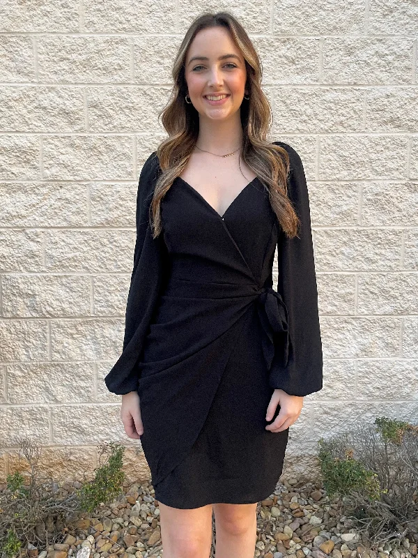 Darkest Night Black Wrap Dress