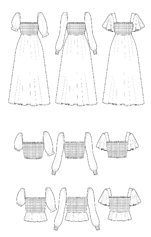 PDF Pattern - Sofia Dress and Top | Victory Patterns