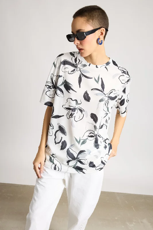 Printed Women's T-Shirt - Frosty Flourish