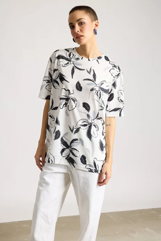 Printed Women's T-Shirt - Frosty Flourish