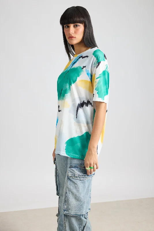 Printed Women's T-Shirt - Water Colour Effect