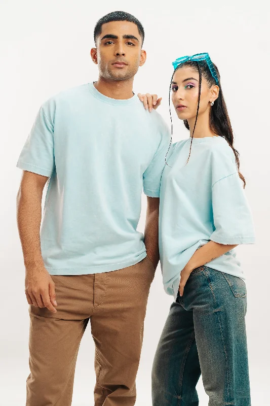 Azure Acid Wash Oversized Tees