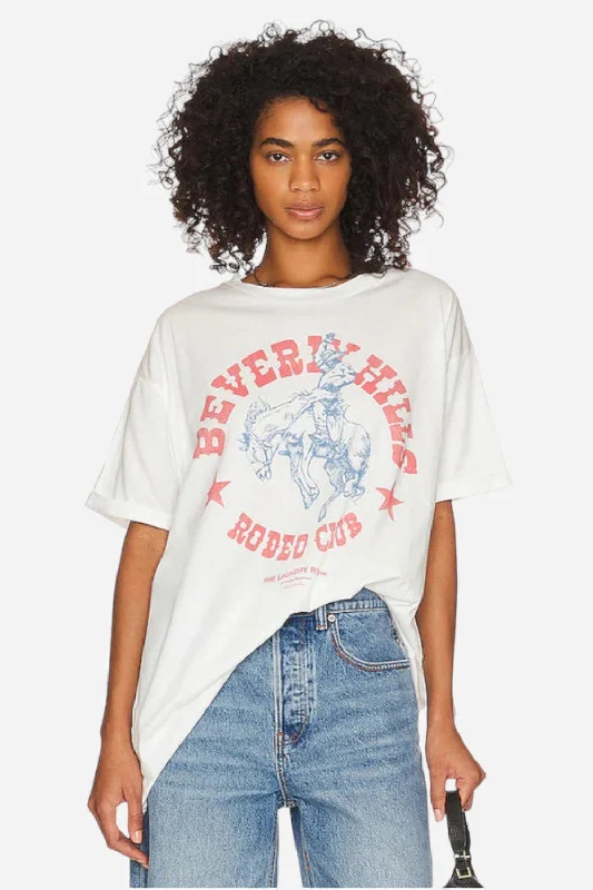 Laundry Room Beverly Hills Rodeo Club Oversized Tee in White