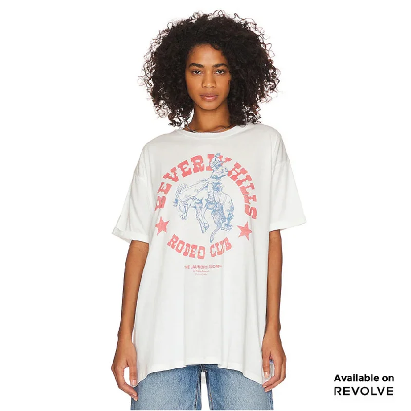 Laundry Room Beverly Hills Rodeo Club Oversized Tee in White