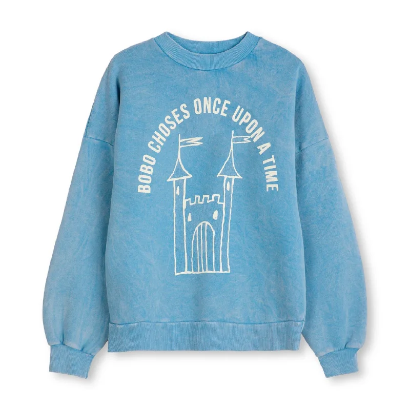 Bobo Choses Faraway Castle Sweatshirt Light Blue