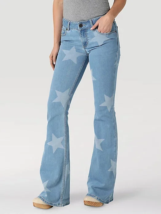 Wrangler Retro Women's Mae Star Flare Jean in Alice