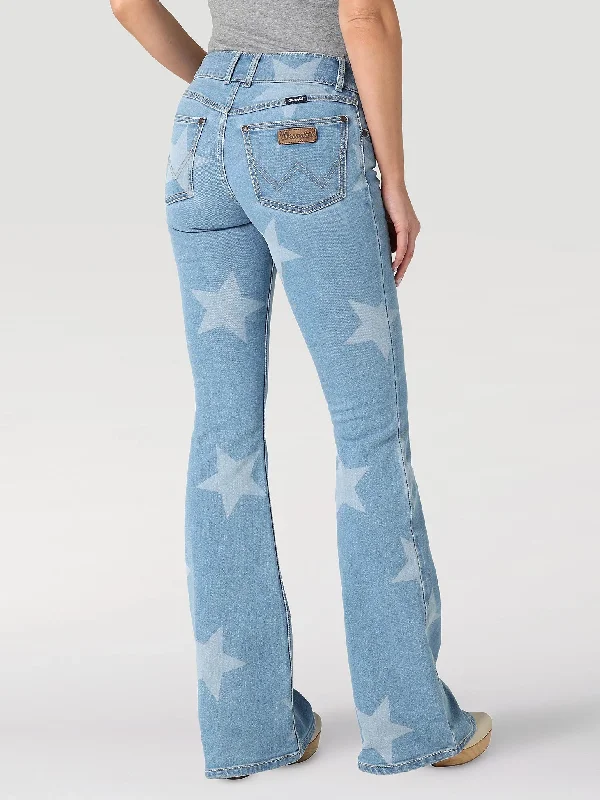 Wrangler Retro Women's Mae Star Flare Jean in Alice