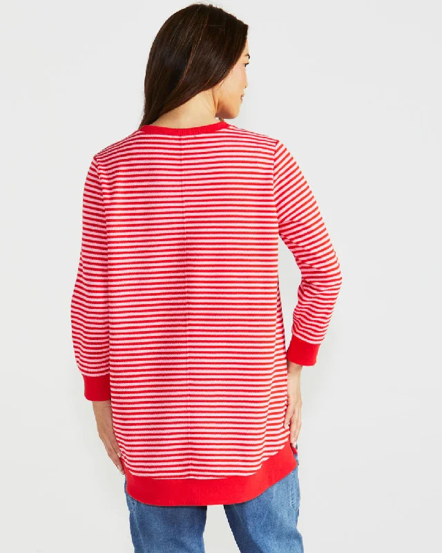 Courtney Cherry Stripe Jumper - Cherry Stripe