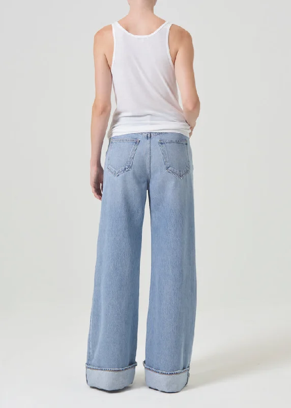 Agolde Dame High Rise Wide Leg Pants in Showdown