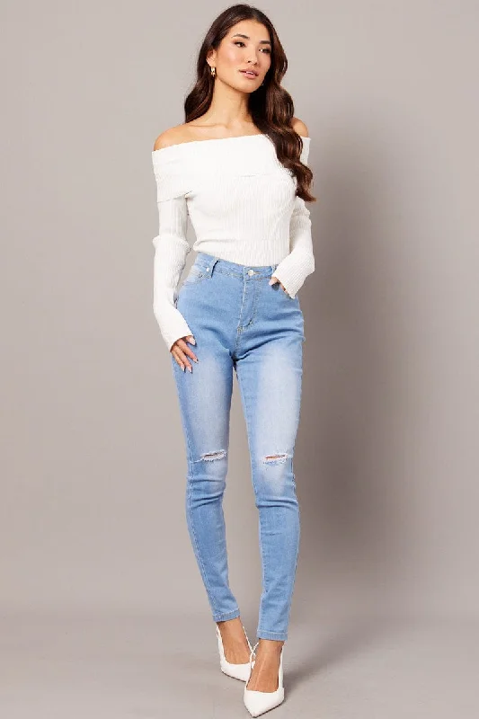 Denim Skinny Jean High Rise