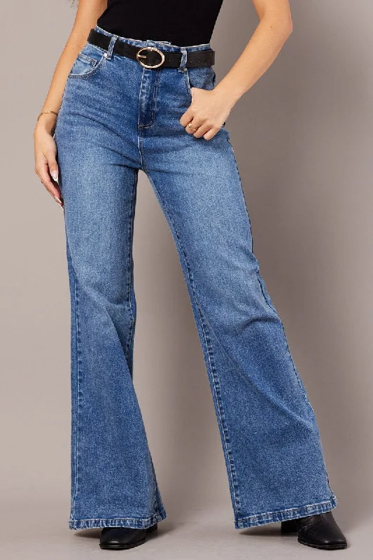 Denim Wide Leg Jean High Rise