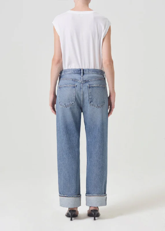 Agolde Fran Low Strung Straight Jeans in Invention