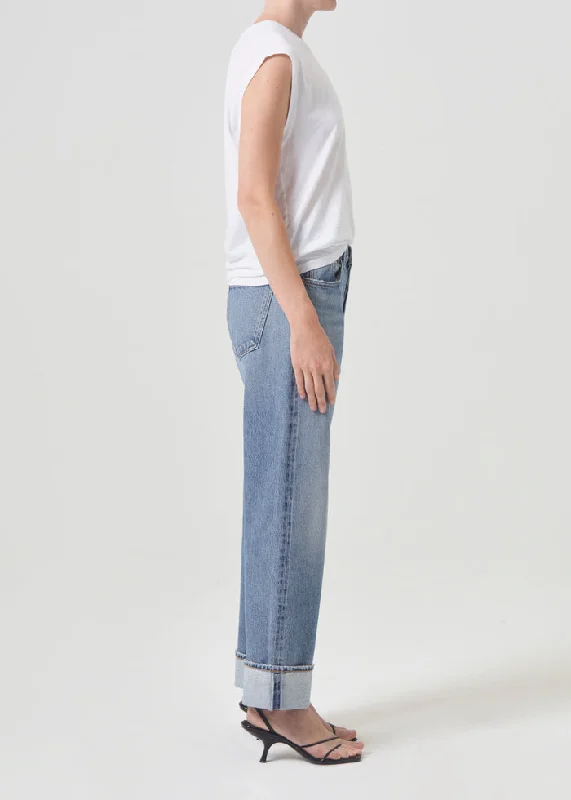 Agolde Fran Low Strung Straight Jeans in Invention