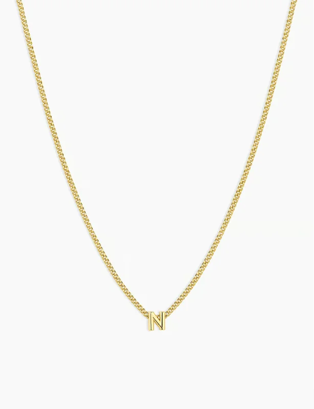 Wilder Mini Alphabet Necklace, Gold Plated