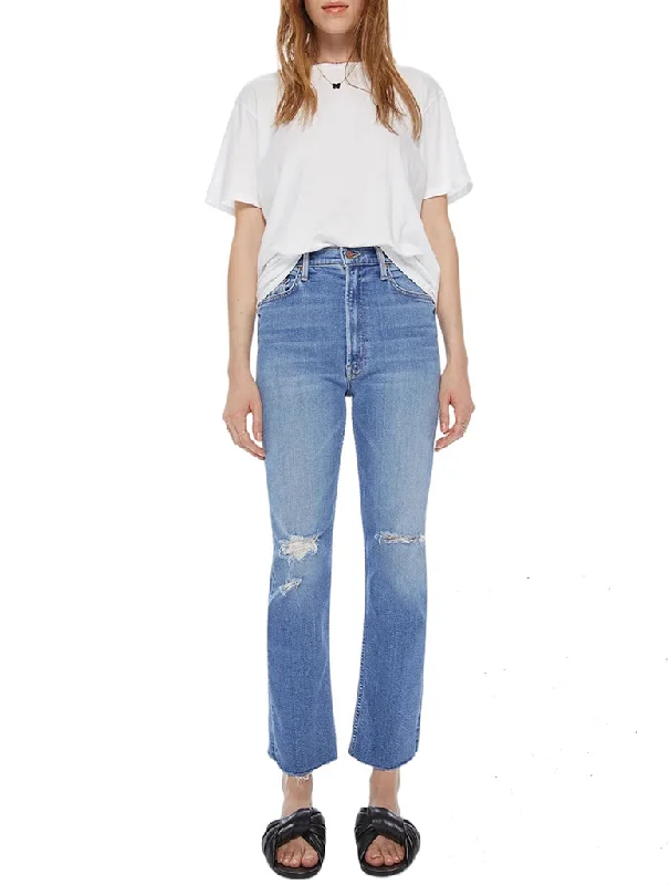 Highwaist Rider Ankle Fray Jeans - MOTHER