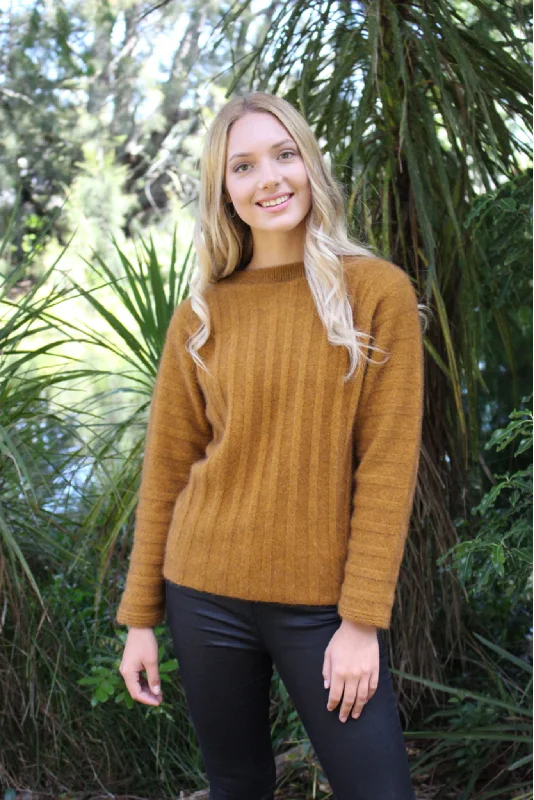 Lothlorian Groove Sweater in Merino Wool and Possum Fur