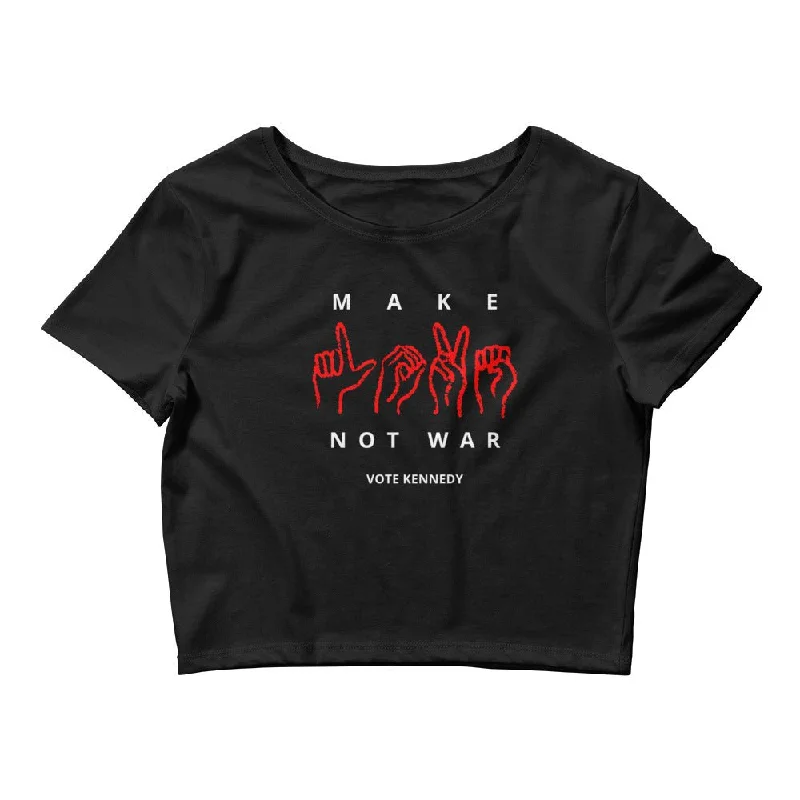 Make Love Not War Women’s Crop Tee