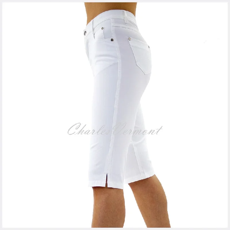 Marble Pedal Pusher Slim Leg Jean – Style 2409-102 (White)