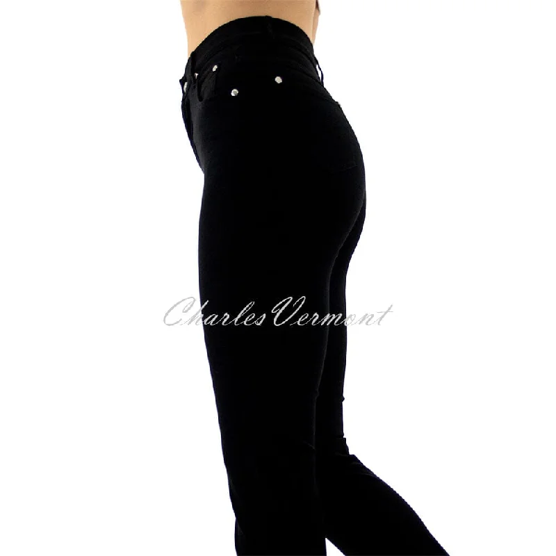 Marble Full Length Straight Leg Jean – Style 2403-101 (Black)