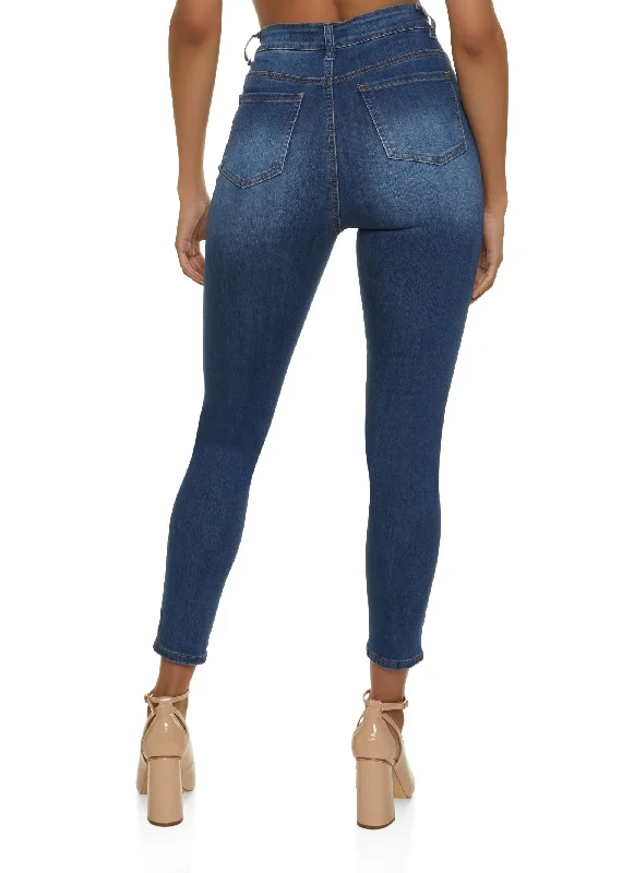 WAX Whiskered Skinny Ankle Jeans