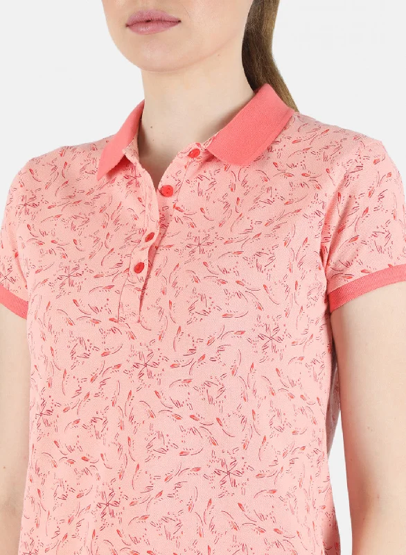 Women Pink Printed T-Shirt