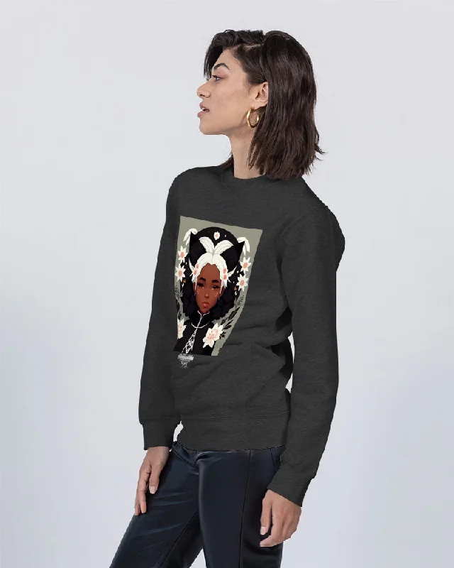 Nubian girl silver fox Unisex Premium Crewneck Sweatshirt | Lane Seven