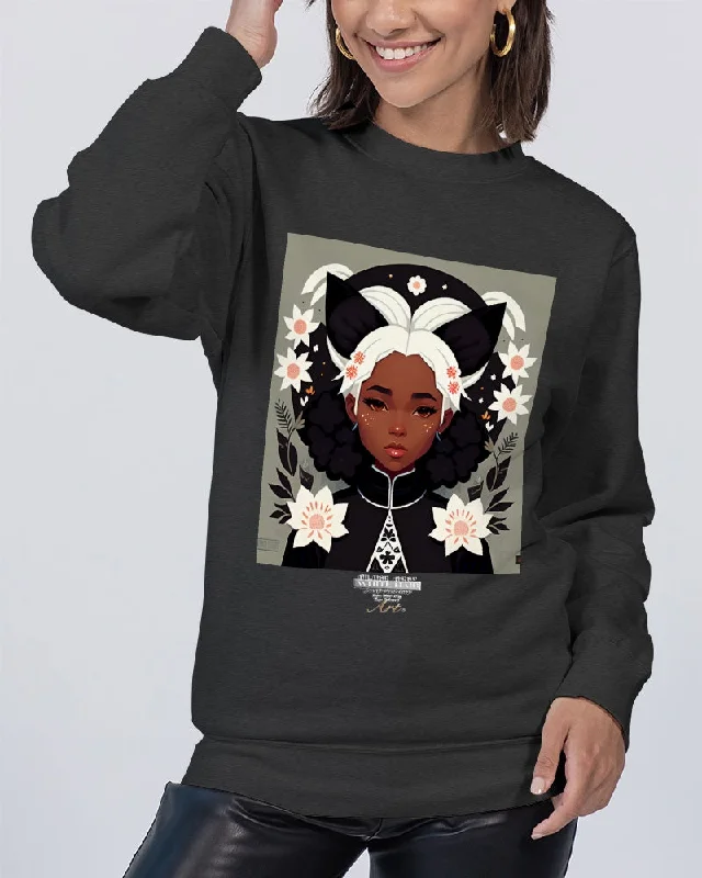 Nubian girl silver fox Unisex Premium Crewneck Sweatshirt | Lane Seven