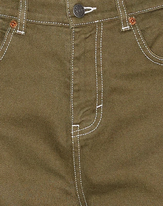 Parallel Jeans in Military Green