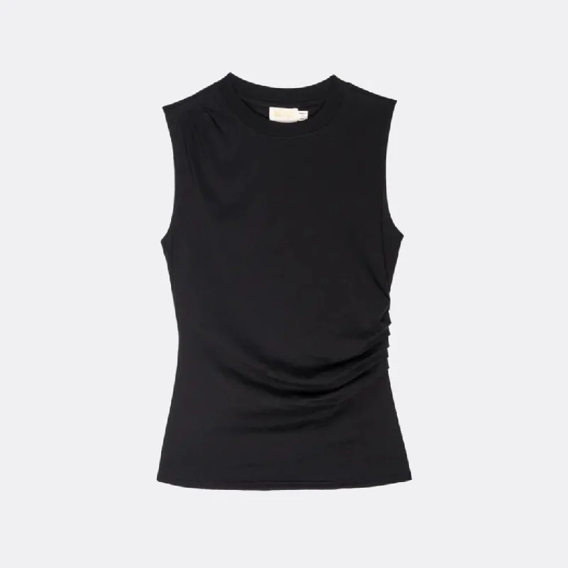 Paz Draped Muscle Tee (Black)