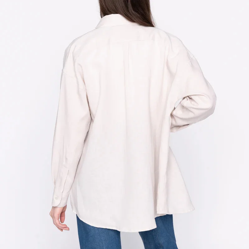 Roomy Linen Shirt (Ecru)