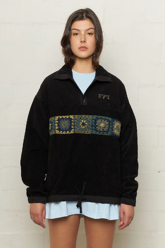 Polite Pullover Black Corduroy