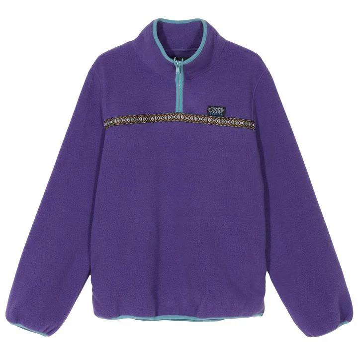 STÜSSY SUMMIT HALF ZIP POLAR FLEECE // PURPLE