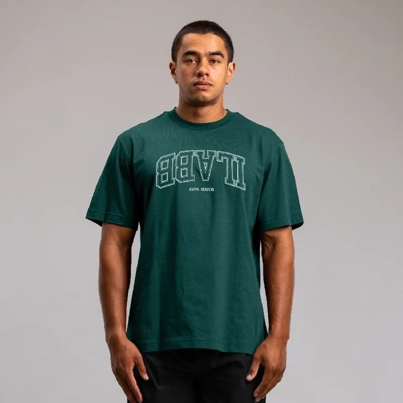 Varsity Block Tee Unisex MOSS