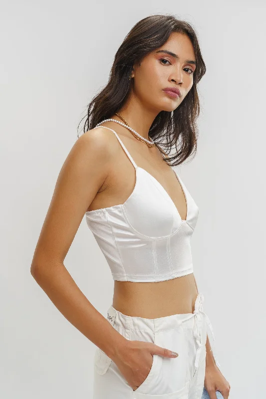 White Satin Bustier