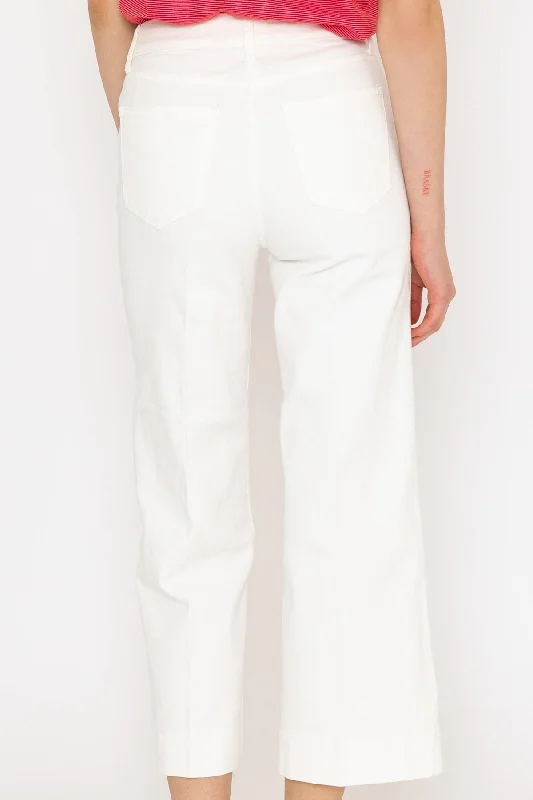 Windy Crop White Denim Jeans