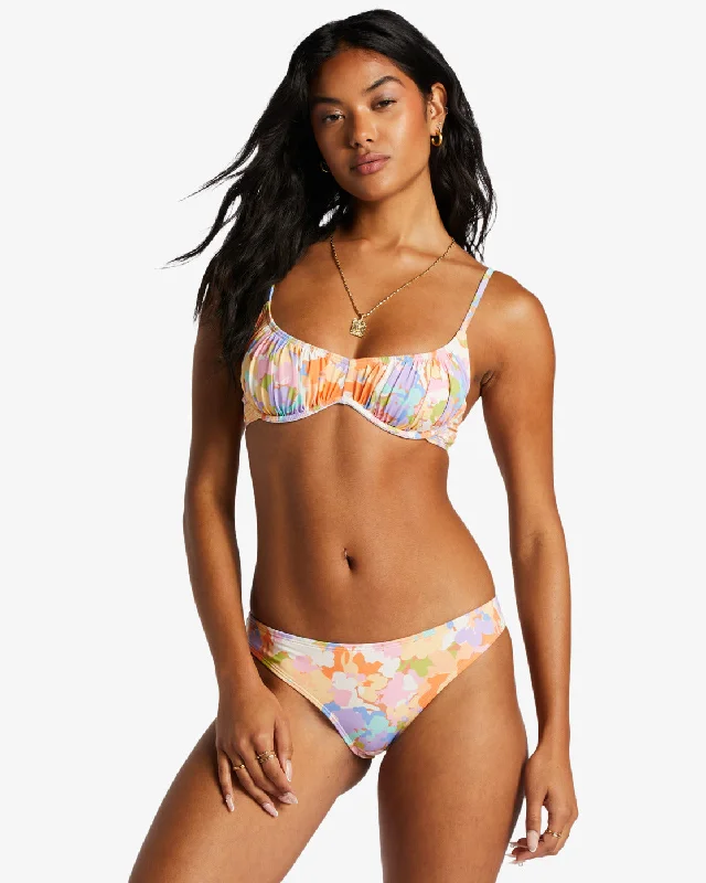 Paradise Cove Ruched Bralette Bralette Bikini Top - Multi