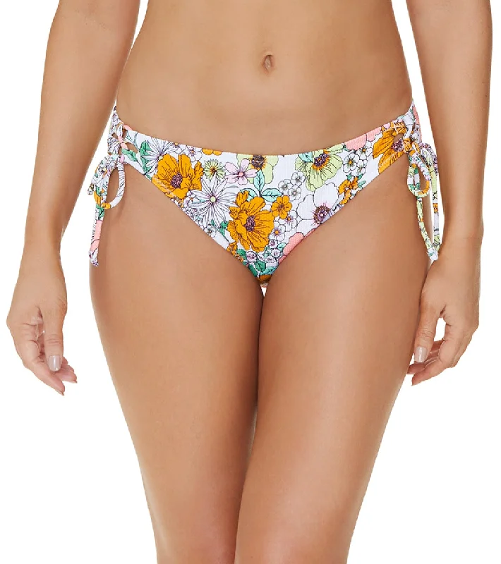 Raisins Women's Flower Child Sweet Side Bikini Bottom White Haven