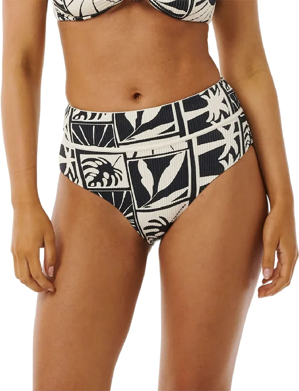 Santorini Sun Hi Waisted Good Coverage Bikini Bottom - Women's|-|Bas de bikini taille haute à couvrance intégrale Santorini Sun - Femme