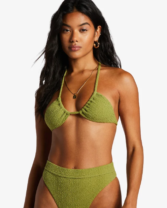 So Dazed Multi Triangle Bikini Top - Green Eyes