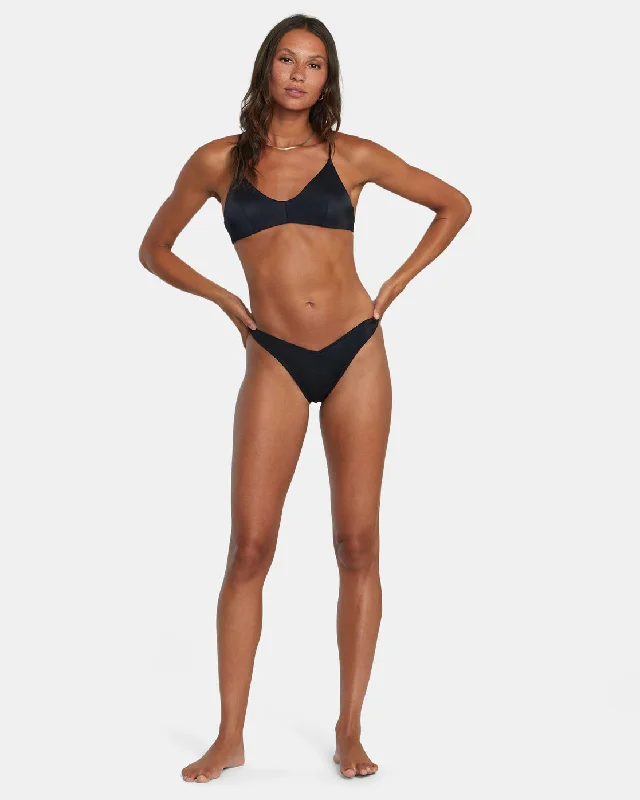 Solid Medium Bikini Bottoms - Black