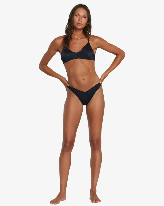 Solid Medium Bikini Bottoms - Black