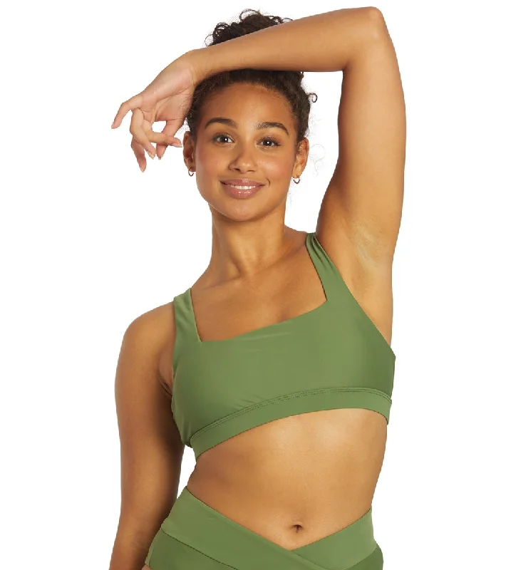 Sporti Active Scoop Back Bikini Top Olive